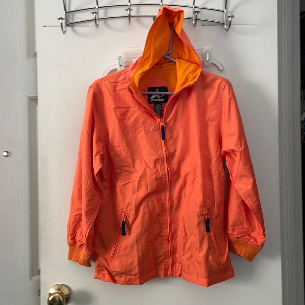 [LAST ACT] ATHLETECH YOUTH GIRL ZIP HOODIE JACKET WATER RESISTANT